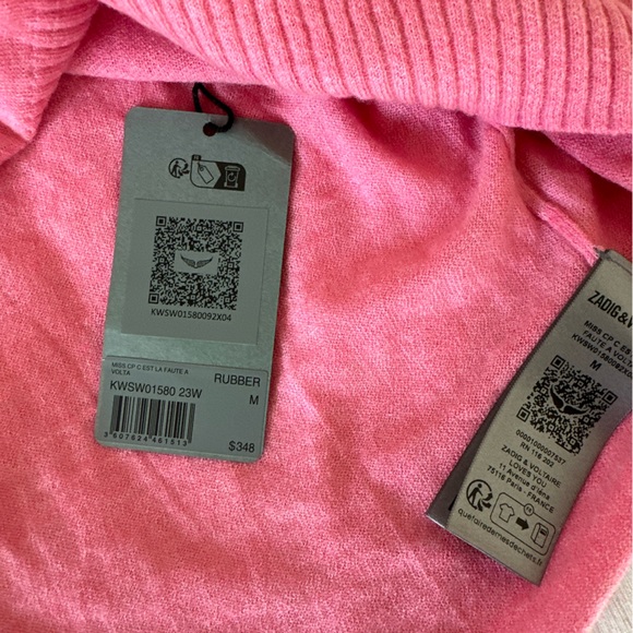 Zadig & Voltaire Pink 100% Cashmere Sweater - Picture 2 of 5